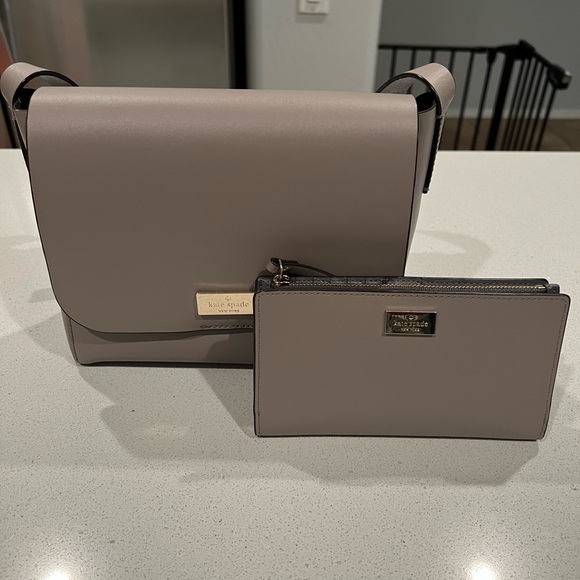 Kate Spade Taupe Crossbody Bag and Wallet - Picture 1 of 5
